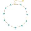 NICANDRA Collana Donna Oro Placcato 14 Kt con Perline e Fiorellini - Girocollo in Acciaio Inossidabile Regolabile 38-46 cm - Made in Italy