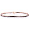 Remo Gammella Bracciale Uomo Donna Tennis Argento 925 con Zirconi - Dimensioni 2 mm - Misura regolabile da 17 a 20 cm - Colore a scelta