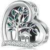 YOAME Ciondolo Charm Albero Genealogico per Bracciali Pandora, Ciondoli in Argento Sterling 925 Albero della Vita Gioielli Regalo per Amica