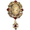 JJTZX Victorian Black Velvet Lace Cameo Choker Gothic Lady Cameo Necklace&Brooch Pin Gift for Her