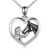 YFN Collana per Ragazze e Cavalli per Ragazze Gioielli per Cavalli in Argento Sterling Regali per Cavalli per le Donne