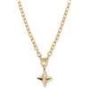 SINGULARU - Collana Orion Star. Argento Sterling con finitura in bagno in oro 18 kt o rodio. Collana con Motivo Stella e Dettaglio in Zirconia- Lunghezza 40 cm. Gioielli da donna