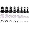 Vankula Kit ecarteur oreille 16 Pezzi stretching d'oreille plug tunnel 1,6mm - 10mm in Acciaio inossidabile piercing lobe espansori Gioielli Uomo Donna