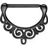 PIERCINGLINE Piercing per capezzolo in acciaio chirurgico 14G design orientale gioielli bilanciere 1 PC