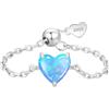 KristLand Anello Catena Opale Argento 925 Donna