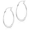 Tuscany Silver Orecchini a cerchio ovali da donna in argento sterling