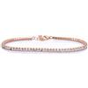Remo Gammella Bracciale Uomo Donna Tennis Argento 925 con Zirconi - Dimensioni 2 mm - Misura regolabile da 17 a 20 cm - Colore a scelta
