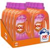 Sole Detersivo Lavatrice Liquido Potere Smacchiante 290 Lavaggi, Formula Igienizzante, 10 Confezioni da 29 Lavaggi