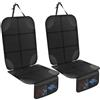 AiQInu Protezione Sedile Auto, 2Pcs Protezioni Per Seggiolino Auto Impermeabile Antiscivolo per Bambini Compatibile con 2 Tasche Portaoggetti per Suv,Berlina,Seggiolino Auto in Pelle E Tessuto