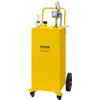 VEVOR Contenitore per Carburante da 30 Galloni, Serbatoio di Stoccaggio del Gas e 4 Ruote, Contenitore per Benzina Diesel per Auto, Tosaerba, ATV, Barche, Altro, Giallo