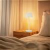 M mimotec - Lampada LED da tavolo Bianca Gonza 2W, ricaricabile, dimmerabile, 3000K, IP44, con batteria da 1800mAh e include cavo USB