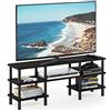 Furinno Turn-N-Tube Mobile Porta TV, Legno, Marrone (Espresso/Nero), 3 ripiani