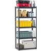 VEVOR Scaffale Portaoggetti, Scaffale Portaoggetti a 5 Livelli, Ripiani in Metallo Regolabili, Scafandro per Cucina, Magazzino, Seminterrato, Scaffalatura Nero 907 kg, 457,2 x 812,8 x 1828 mm