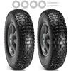 VEVOR Ruota con Pneumatico Run-Flat in PU Solido, 10", Confezione da 2, Carico Dinamico 180 lb, Carico Statico 220 lb, Pneumatici Tubeless e Ruote Flat Free per Carrello a Mano, Carrello Multiuso