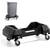 VEVOR Carrello per Bidoni della Spazzatura, con 4 Ruote Bloccabili, Capacità di Peso di 90,1 kg, Base a Rulli Rotonda, Carrello per Barili per Impieghi Gravosi in Plastica 455 x 155 mm Nero