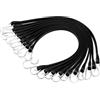 VEVOR Confezione 50 corde elastiche gomma, 53,3 cm, intemperie, gomma naturale, ganci S piegati, cinghie rimorchi pianali, tele, carichi
