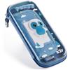 Back2Fun - Astuccio Scolastico Trasparente, Portatutto per Bambini con Organizer Elastico, Scomparto in Rete e Orario Scolastico, Cerniera e Tirazip in Silicone, Design in Rilievo, Pinguino
