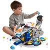VEVOR Giocattolo Motore per Moto, Giochi Meccanici 25 Pezzi con Parti Rimovibili, Luci e Suoni, Simulazione di Guida e Corsa in Pista, Set Officina Meccanica per Bambini, Colore Giallo