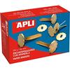 APLI 12286 - Confezione da 100 clip parigine con occhielli, 30 mm