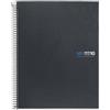 Miquelrius - Quaderno A4 liscio senza righe, 200 fogli microperforati 10 colori, carta opaca 90 g/m², copertina rigida in cartone grafite, spirale, 4 fori per archiviazione, Notebook The Original
