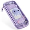 Back2Fun - Astuccio Scolastico Trasparente, Portatutto per Bambini con Organizer Elastico, Scomparto in Rete e Orario Scolastico, Cerniera e Tirazip in Silicone, Design in Rilievo, Polpo