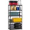 VEVOR Scaffale Portaoggetti, Scaffale Portaoggetti a 5 Livelli, Ripiani in Metallo Regolabili, Scafandro per Cucina, Magazzino, Seminterrato, Scaffalatura Nero 907 kg, 406 x 813 x 1596 mm