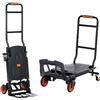 VEVOR Carrello a Mano Pieghevole in Alluminio, Carrello Portacarichi Max. 136kg, Piattaforma Ruote per Trasporto di Merci da Magazzino