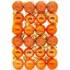 SECALIFE 24 palline di Natale da 30 mm, mini palline decorative per albero di Natale, mini palline da appendere per albero di Natale, decorazioni per Halloween, Festa del Ringraziamento, arancione