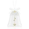 Swarovski Annual Edition Decorazione Campanella 2025, Decorazione con Vetro e Cristalli Swarovski, Nastro Gros-Grain, Designer Michele Blasilli, Placcatura in Tonalità Oro Champagne, 9 x 7,6 x 7,6 cm