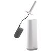 Joseph Joseph Flex - Portascopino Igienico Bagno Spazzola WC, Spazzolone resistente, testa Flessibile, Setole Antigoccia, Anti-Intasamento, Bianco/Grigio, Medio