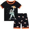 Langubaby Pigiama Ragazzo Dinosauro Squalo Astronauta Estivo Maniche Corte Cotone Pigiami Due Pezzi 1-12 Anni