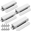 ASelected 4 chiusure magnetiche per ante di armadi, magneti in acciaio inox, resistenti, per armadietti, porte, cassetti, armadietti, armadi, 48 kg, argento