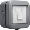 British General BG Electrical WPB12 - Interruttore a parete singolo, resistente alle intemperie, 13 A, IP55, colore: grigio