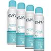 EVIN FEMME | Deodorante Donna Spray 72H Active, Fragranza Fiore di Loto e Bamboo, Formula Attiva per 72h, 150ml (Confezione da 4)