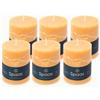 Spaas 6 Candele a Colonna Rustico Inodori, 80/110mm, ± 65h, Sabbia