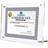 TUKA-i-AKUT Acrilico Cornice Display per A4 Formato, Cristallo Trasparente a Doppio Acrilico Pannello, Cornice Portafoto da Tavolo per Documenti Certificati Volantini Poster, TKD9400-A4-1x