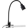 BRILLIANT Lampada da lettura a LED con braccio flessibile e interruttore a levetta, con morsetto flessibile, 3 Watt e 300 lumen, 3000 K, luce bianca calda