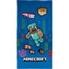 MINECRAFT Character World MINECRAFT Asciugamano | Super Soft Feel, Ocean Gaming Design | Perfetto per casa, bagno, spiaggia e piscina | Taglia unica 140 cm x 70 cm