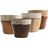 Creatable, 24739 Serie Squeezy Mocha Mousse - Set di 4 stoviglie per 4 persone, tazza da tè in gres porcellanato, lavabile in lavastoviglie e microonde, produzione di qualità
