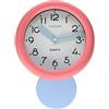 Timemark Orologio da Parete a Pendolo Grande, Colore Rosa, Taglia Unica