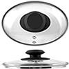 Home Coperchio, 14 cm, Acciaio Inossidabile, Trasparente/Acciaio