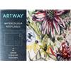 Artway Blocco Cartoline, 12 Fogli, 300g/m², 100% Cotone, Carta Acquerello | Per Acquerello e Gouache; 100% Cotone, Grana Fine, Riquadro Indirizzo e Francobollo, Senza Acido e Collato