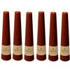 Spaas 6 Candele Obelisk Inodore e Scanalata, 47/250mm, ± 25 Ore, Bordeaux