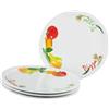 Creatable, 24443 Serie Milano Pizza, set di 4 stoviglie per 4 persone, piatti per pizza in porcellana, lavabili in lavastoviglie e microonde, produzione di qualità