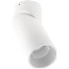 GTV VIRGO - Faretto da soffitto orientabile GU10, design cilindrico moderno, max 20 W, lampada in alluminio, per illuminazione d'accentuazione interna, colore: bianco
