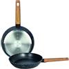 Tognana Chromia Black, Set 2 Padelle 24/28 cm, Alluminio, Nero