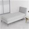 Italian Bed Linen Coprimaterasso Singolo 90x200cm Silver, Copri Materasso Letto con Fibre D'argento