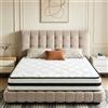 YIDATONG Materasso 140x190 cm, Molle Insacchettate e Memory Foam, Altezza 28 cm | Materasso Matrimoniale, Certificato Oek-Tex, Ergonomico 7 Zone, Anallergico, Antiacaro, Traspirante, Ortopedico, Comfort