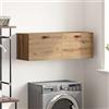 Generico Mobiletto a Muro Rovere Artigianale 100 x 36,5 x 35 cm,Armadietti e stipi,879562
