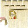 com-four® 10x Lametta, Ghirlanda Natalizia Dorata 50 cm | Addobbo brillante per albero e decorazione dell'Avvento - accessorio festivo per la casa